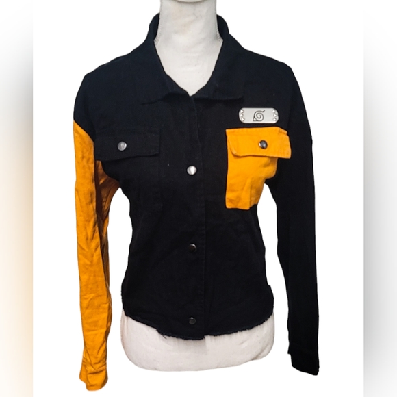 Naruto Shippuden | Button Up Denim Jacket /w Emblem | Size: XL - Picture 2 of 5